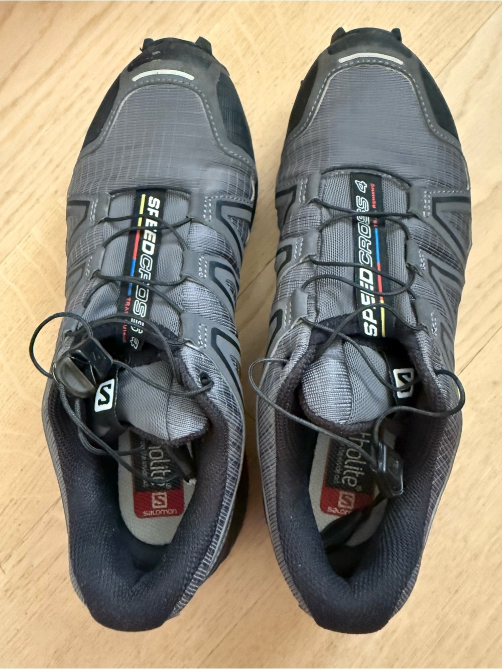 Salomon Speedcross 4 Grey/Black Trail Runner Hiking Shoes Unisex US W8/M7 EU40